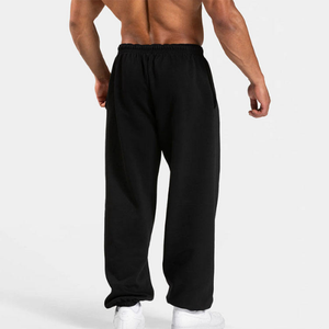 Pantalon de survêtement pour homme en molleton 100% coton de haute qualité, coupe ample, poids lourd, jambe droite, surdimensionné, pour l'entraînement, la salle de sport, la course à pied - Product Image 2