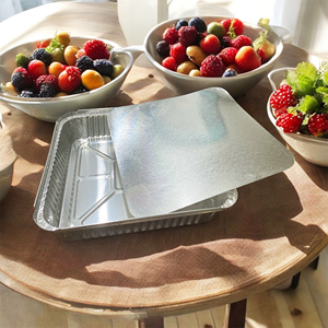 Récipient en aluminium de 1750ml Fournisseur de plateaux alimentaires avec couvercle Plats en aluminium à emporter directs d'usine - Product Image 5