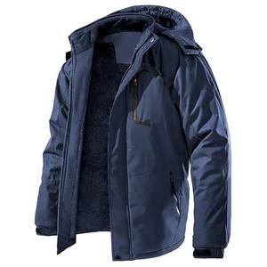 Blue Ocean Exclusive Premium High Street Men's Winter Eco-Friendly Canvas <b>Rain</b> <b>Jacket</b> Waterproof <b>Hood</b> Warm Fleece Lining Zipper - Product Image 5