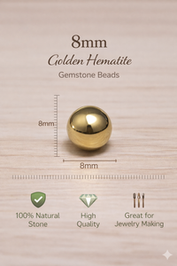 Cuentas de Hematita Dorada Natural Beadsnfashion al por Mayor, Cuentas de Piedras Preciosas de 8mm de Alta Calidad para Fabricación de Joyería DIY, Suministros para Pulseras y Collares - Product Image 3