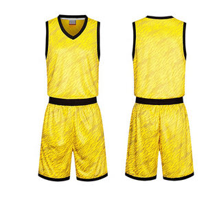 Conjunto de camiseta y pantalones cortos de baloncesto Top de secado rápido exigido Corte automatizado Servicio OEM Ropa deportiva sin mangas Uniformes de baloncesto - Product Image 4