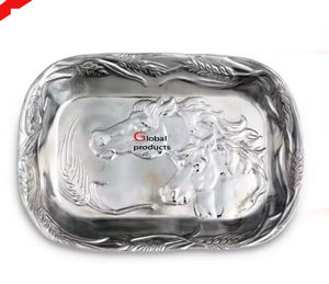 Offre spéciale, plateau de service en forme de cœur en acier inoxydable argenté pour hôtel, restaurant et bar - Product Image 3