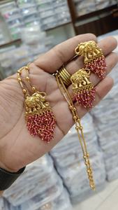 Beautiful Designer Jewellery Sets <b>Elephant</b> Latest Design <b>Necklace</b> Set For Women Perfect For Casual Wear And Daily Wear - Product Image 2