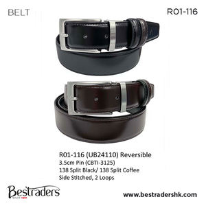 ข้อเสนอที่ดีที่สุดสำหรับเข็มขัดหนังแท้สำหรับผู้ชายเข็มขัดหนังแท้ลำลองแบบย้อนกลับได้ดีไซน์โลโก้ตามสั่งราคาในตลาดที่แข่งขันได้ - Product Image 2