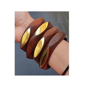 Bracelets en bois de style boutique imperméables de haute qualité, bijoux faits à la main en bois naturel, accessoires traditionnels pour femmes, personnalisables - Product Image 3