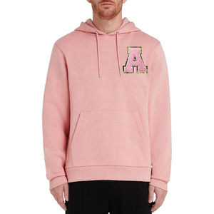 Sweat à capuche en molleton brodé en chenille pour homme, sur mesure, 100% coton, respirant, avec poche, couleur et logo personnalisés - Product Image 1