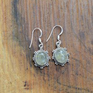 Boucles d'oreilles en argent Sterling 925 de Style Boho pour femmes avec des bijoux faits à la main en pierres précieuses dorées pour cadeau tendance de fête - Product Image 2