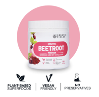 Poudre de Betterave Bio Superfood Riche en Antioxydants Vitamines Fibre Soluble Calcium Fer Zinc pour Plats de Légumes
