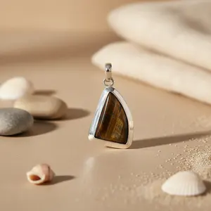 Colgante de Cristal Natural Ojo de Tigre para Joyería de Mujer - Product Image 2