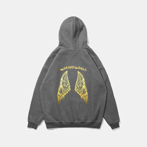 เสื้อฮู้ดสวมหัวสำหรับผู้ชายผ้าฝ้าย100% กันรอยยับโอเวอร์ไซส์ออกแบบโลโก้ได้ตามต้องการแบบกำหนดเองผ้าฟลีซสีพื้น - Product Image 2