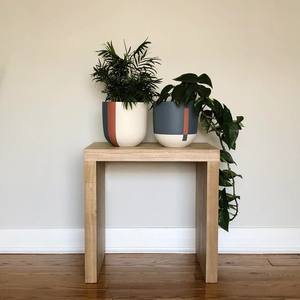 Juego de Macetas de Cerámica Geométricas Clásicas con Diseño de Dos Tonos, Duraderas, Decorativas para Interiores - Product Image 3