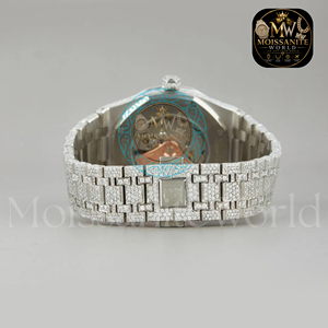 Montre de luxe pour homme en moissanite de qualité supérieure, mouvement automatique, cristal saphir, acier inoxydable, étanche, montre-bracelet pour affaires - Product Image 2