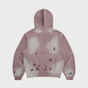 Sweats à capuche d'hiver pour hommes 100% coton Streetwear à fermeture éclair brodés pour un nouveau design Top Seller Faible MOQ Vente en gros Sunfaded - Product Image 5