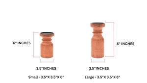 Soporte de vela de pilar de madera Premium hecho a mano Juego de 2 Mango Wood Low MOQ Fabricante venta directa de fábrica - Product Image 3