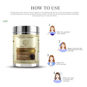 Khadi Natural Marrón Claro Henna Color-150gm - Product Image 4