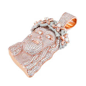 สร้อยคอจี้พระเยซูขนาดใหญ่ ชุบโรเดียม ดีไซน์ฮิปฮอปสำหรับผู้ชาย เครื่องประดับคริสเตียนเงินแท้ 925 ประดับเพชรโมอิสซาไนต์  ของขวัญ - Product Image 3