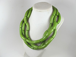 Collier en perles de résine légères faites à la main, bijoux vintage colorés, chaîne à maillons pour les occasions de mariage des femmes, usage quotidien - Product Image 3