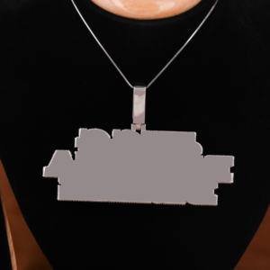 Pendentif personnalisé en moissanite glacé avec diamant Collier en argent sterling personnalisé pour lui Parfait pour un usage quotidien - Product Image 4