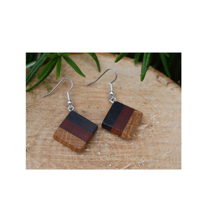 Pendientes de madera hechos a mano, accesorios de diseño para mujer, pendientes de aro de madera, pendientes de joyería con gancho hueco - Product Image 3