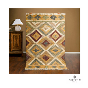 Hermoso diseño moderno, Alfombra de yute multicolor hecha a mano para la puerta del dormitorio de la sala de estar, juego de textiles para el hogar a buen precio - Product Image 6