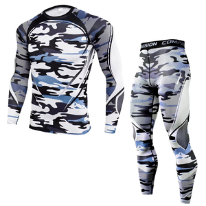 Conjunto de 2 Piezas de Ropa de Invierno para Hombre, Camiseta de Compresión de Manga Larga y Leggings, Conjunto de Rashguard de MMA con Leggings - Product Image 5