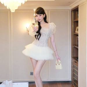 ODM Luxury Lace Bodice Tulle <b>Skirt</b> Women Dress for Party - Product Image 4