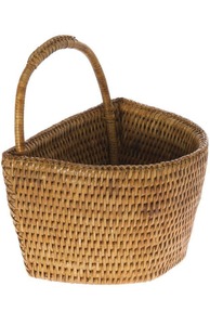 Natural <b>Rattan</b> <b>Storage</b> Basket Wicker Handled Basket Natural Woven Organizer Market Wall Hanging Basket Home Decor - Product Image 4