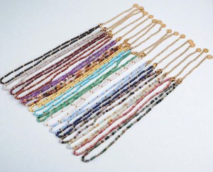 3 MM Round Rhodonite Gemstone Beads Necklace - 925 Silver Adjustable Chain Necklace with <b>Heart</b> <b>Charm</b> - Product Image 3