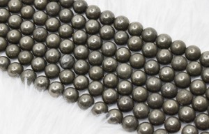 Cuentas de pirita redondas de 8 mm, las más vendidas a nivel mundial, cristales curativos naturales para la fabricación de joyas. - Product Image 3