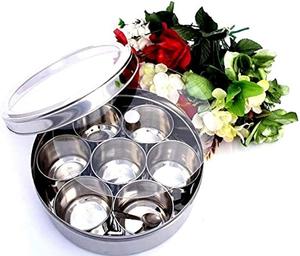 KING Stainless Steel <b>Spice</b> <b>Tin</b> Belly With <b>Tin</b> Cover High Quality Stainless Steel <b>Spice</b> Box with Acrylic Lid New Design <b>Spice</b> <b>Tin</b> - Product Image 1