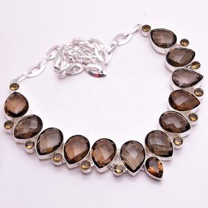 Sterling Silver Custom <b>Necklace</b>, Natural Dendrite <b>Opal</b> Gemstone Jewelry, Statement <b>Necklace</b> - Product Image 5