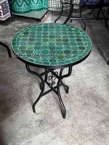 Table d'appoint en mosaïque éblouissante: Art irisé-Table basse bleue-Table d'appoint-Décor de salon-Cadeau - Product Image 4