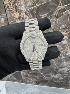 Reloj de Moissanita de Lujo de Alta Calidad, Reloj Personalizado con Incrustaciones de Diamantes para Regalo, Venta al por Mayor de Fábrica, Relojes Mecánicos con Incrustaciones de Diamantes Estilo Hip Hop - Product Image 5