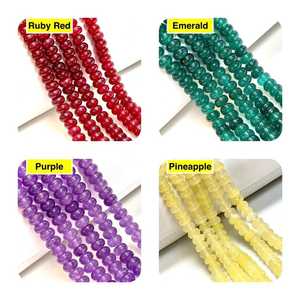 8mm Quartz Naturel Lisse Rondelle Pierre Perles pour la Fabrication de Bijoux Pierres Précieuses Naturelles Entretoise Diy Collier Bracelet Cadeau pour Elle 15" - Product Image 2