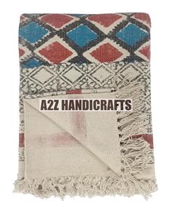 พรมผ้าฝ้ายทอมือแบบใหม่พรมปูพื้นกันลื่นสำหรับห้องนั่งเล่นและห้องครัวมีขนาดและสีตามสั่ง - Product Image 5