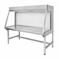 Banc de travail à flux laminaire horizontal, classe 100, avec filtre HEPA arrière, surface moderne en acier inoxydable pour laboratoire