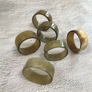 Servilleteros de Cuerno de Búfalo, Porta Servilletas Redondos para Hoteles de Lujo, Restaurantes y Mesas de Boda, Alta Calidad - Product Image 1