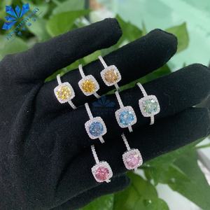 Manufacturer Fashion <b>Jewelry</b> 6.5mm 1ct Brilliant Cut VVS <b>Moissanite</b> 925 Sterling Silver Casual Mossanite Ring for Ladies - Product Image 4