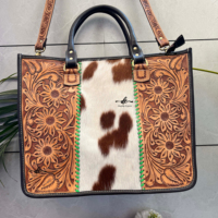 Nouveau sac fourre-tout de créateur en cuir de vachette véritable, sac à main élégant en cuir à poils, sacs sculptés à la main pour femmes, multi-usages