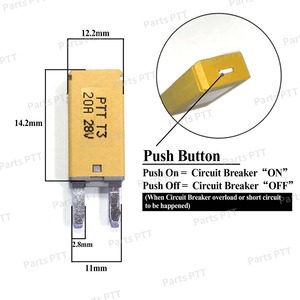 อะไหล่ปตท. เบรกเกอร์ยานยนต์เบรกเกอร์มินิเบรกเกอร์20A T3 5A-30A รีเซ็ตด้วยตนเอง - Product Image 2