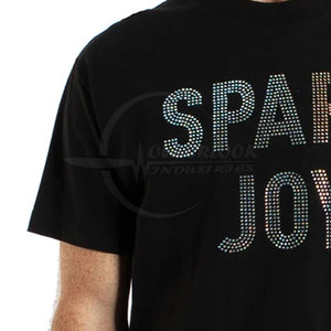 T-shirt à strass à la mode pour hommes fabriqué avec le meilleur matériel à bas quantité minimale de commande prix d'usine t-shirts pour hommes - Product Image 3