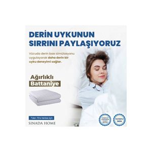 Manta ponderada Montessori Edredón 3 Kg Azul 104x152 100% Lana Rellena 4 Estaciones Utilizable - Product Image 2