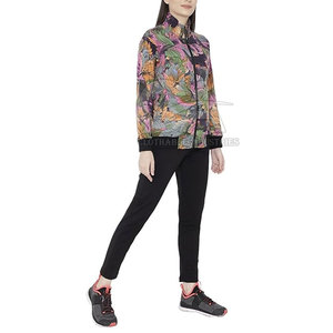 Latest Design <b>Women</b> Printed Tracksuit Zipper <b>Women</b> Printed Tracksuit 100%Cotton <b>Women</b> Printed Tracksuit - Product Image 3