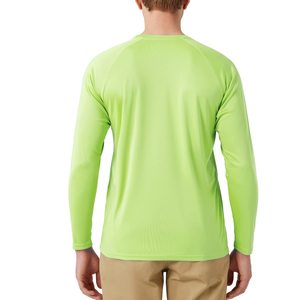 เสื้อว่ายน้ำผู้ชาย UPF rash GUARD เสื้อเชิ๊ตแขนยาวซับเหงื่อแห้งเร็วน้ำหนักเบาทนทานต่อรอยยับสำหรับผู้ใหญ่ - Product Image 3