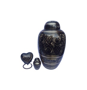 Urnas de cremación de metal de estilo americano hechas a mano únicas, suministro funerario para cenizas humanas directo del fabricante - Product Image 1