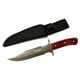 Handmade Full Tang Stainless Steel Blade Wood Handle Hunting Knife with <b>Leather</b> Sheath - Product Image 6
