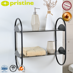 Estante de pared de metal con arco moderno de 2 niveles para el Hogar, baño, hotel o taller, muebles de almacenamiento prácticos - Product Image 2