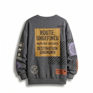 เสื้อสเวตเชิ้ตผ้าฟลีซคอกลมแบบยูนิเซ็กซ์ สีเขียวอมฟ้า ทรงปกติ พิมพ์ลาย สวมใส่สบายๆ สำหรับฤดูใบไม้ผลิ กันลม ระบายอากาศได้ดี เป็นมิตรกับสิ่งแวดล้อม - Product Image 4