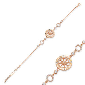 North Star <b>Charm</b> <b>Bracelet</b> Shiny Zircon Stone Design Turkish Handmade Gold Plated 925 Sterling <b>Silver</b> Jewelry for Party Gift - Product Image 3