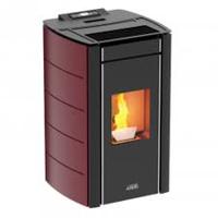 Poêle à granulés de bois au design moderne pour le chauffage des salles de bain, chauffage autonome à biomasse avec télécommande Wi-Fi, 180-200m², 19,5KW